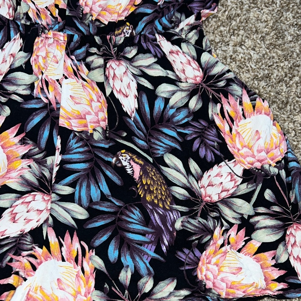 H&M Floral Swim Coverup in Black and Pink - Picture 4 of 6
